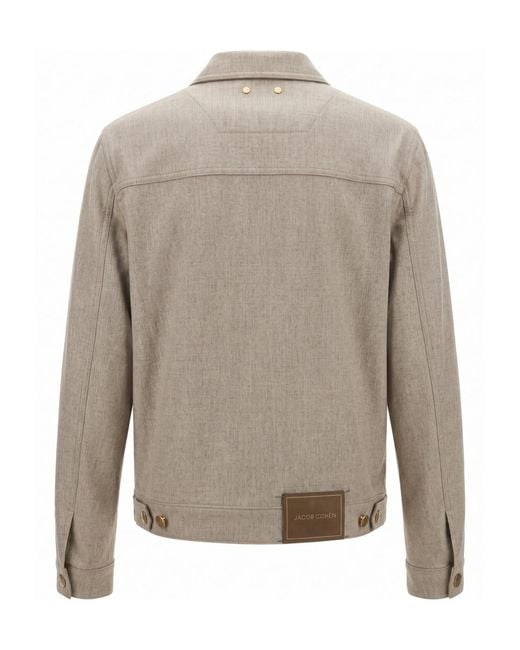 Jacob Cohen Gray Casual Shirt-Style Jacket for men