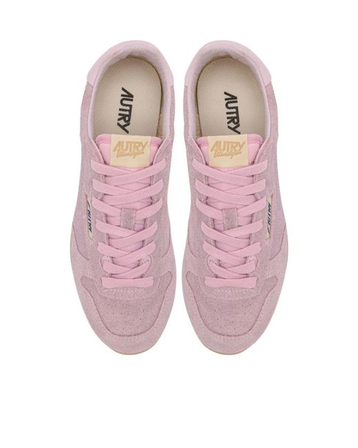Autry Purple Windspin Lace-Up Sneakers