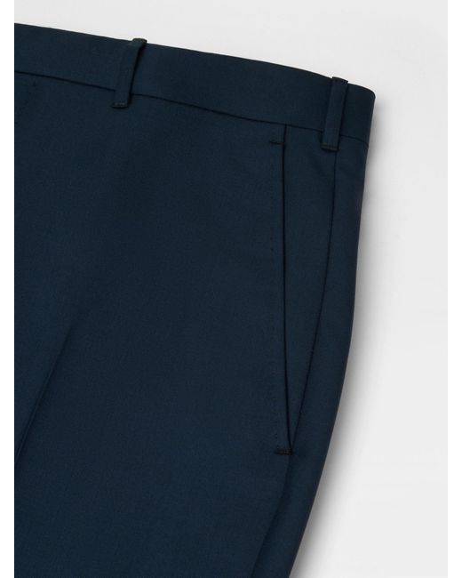 Zegna Blue Oasi Tailored Trousers for men