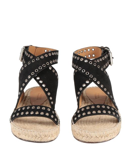 Isabel Marant Black Casual Straw Sandals