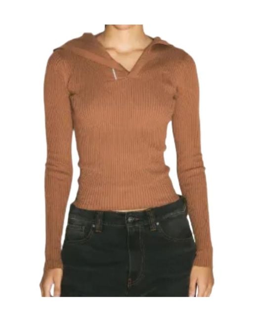 Y. Project Black Ribbed Top
