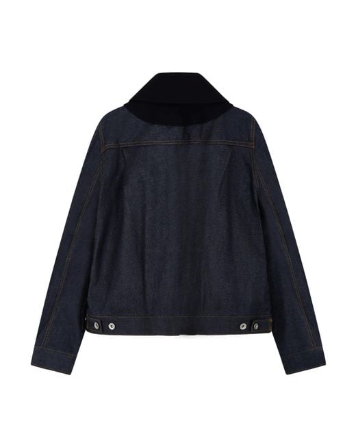 Sacai Blue X Levi's Double-Breasted Denim Jacket