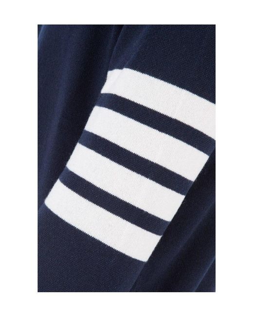Thom Browne Blue Bar Crewneck Jumper for men