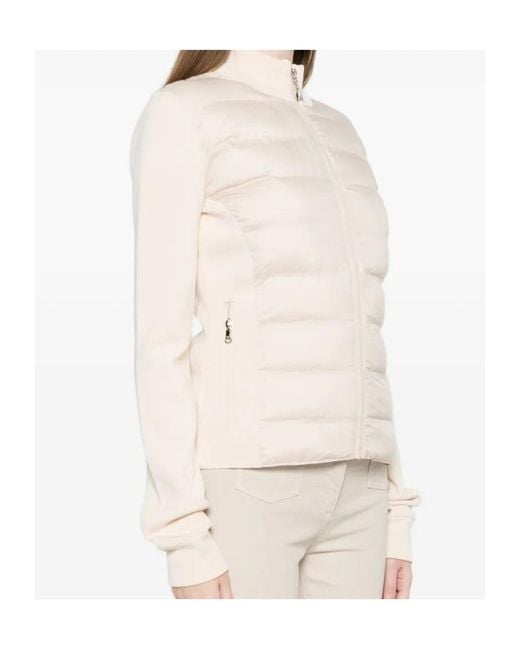 Patrizia Pepe White Quilted Zip-Up Down Jacket