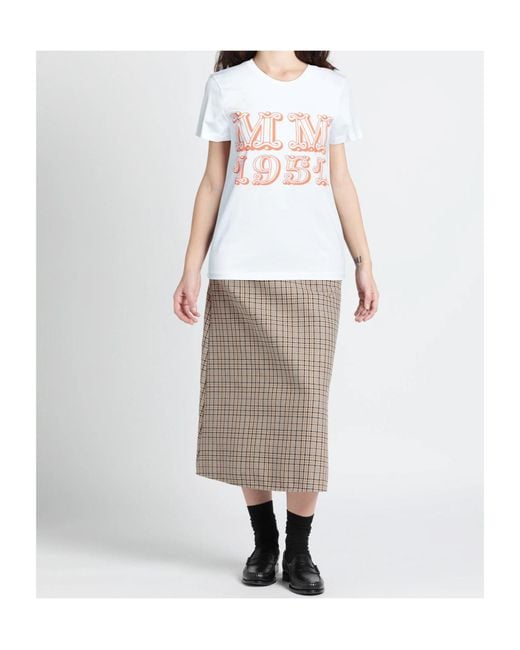 Max Mara White Logo Short Sleeve T-Shirt