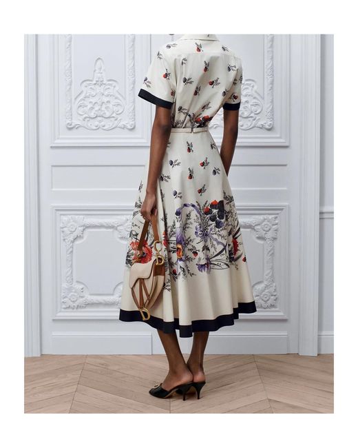 Dior White Mid-Length Belted Skirt