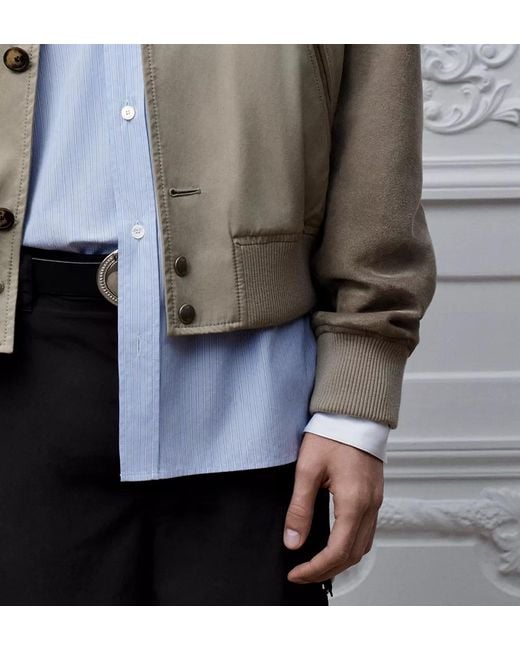 Dior Gray Varsity Jacket for men