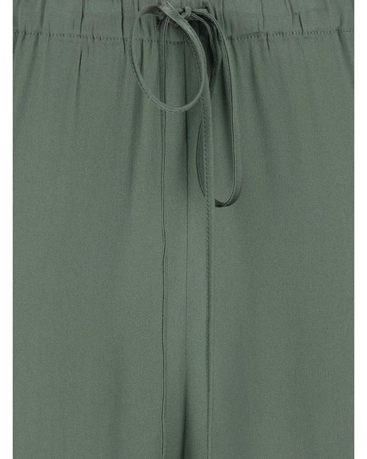 Semicouture Green Semi Couture Drawstring Regular-Fit Pants