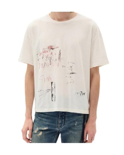 Ann Demeulemeester White Everything Is Fine Sketch T-Shirt for men