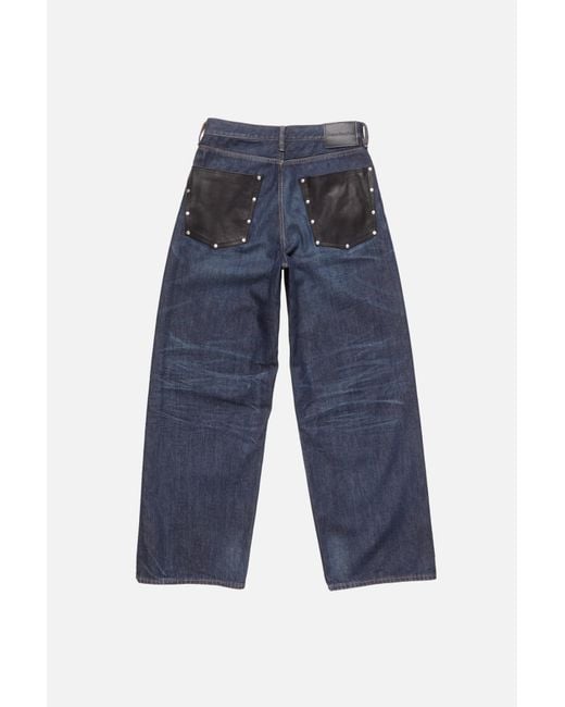 Acne Blue Belt Loop Jeans for men