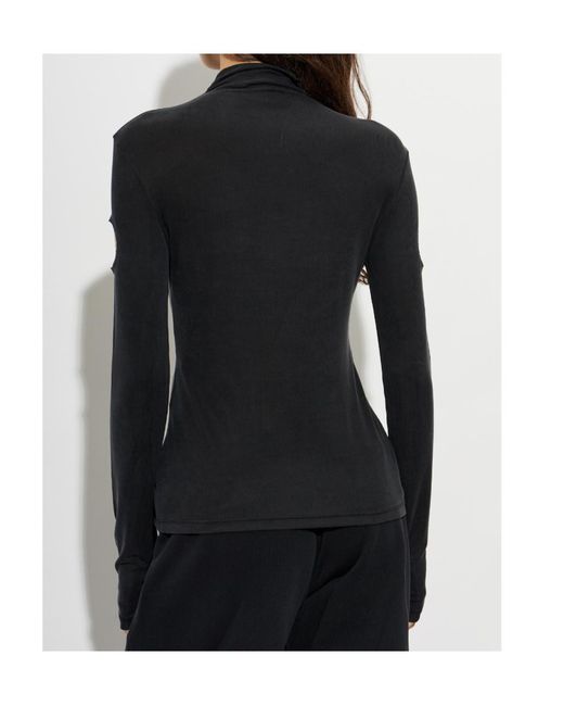 Off-White c/o Virgil Abloh Black Long-Sleeve High-Neck T-Shirt