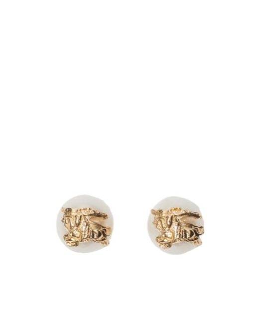 Burberry Metallic Ekd Sphere Embellished Stud Earrings