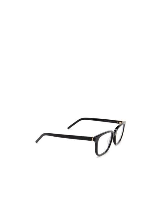 Saint Laurent White Eyewear Square Frame Glasses