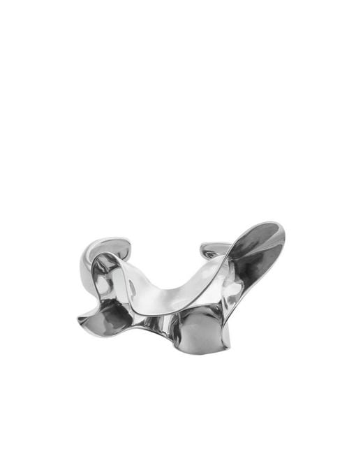 Bottega Veneta White Anemone Cuff Bracelet