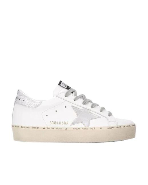 Golden Goose Deluxe Brand White Hi Star Low-Top Sneakers