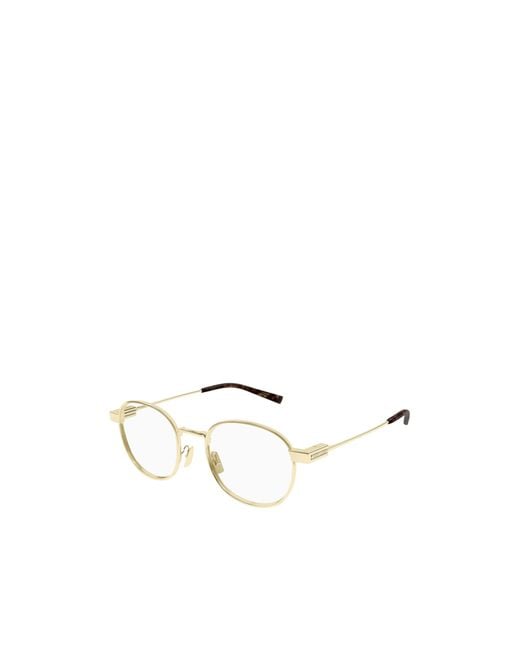 Saint Laurent White Eyewear Oval Frame Glasses for men