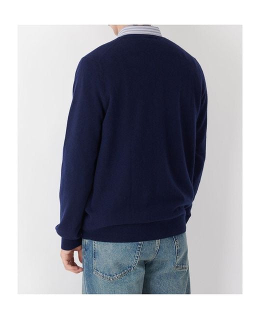 Comme des Garçons Blue V-Neck Sweater for men