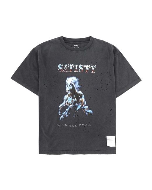 Satisfy Black Short-Sleeved T-Shirt for men