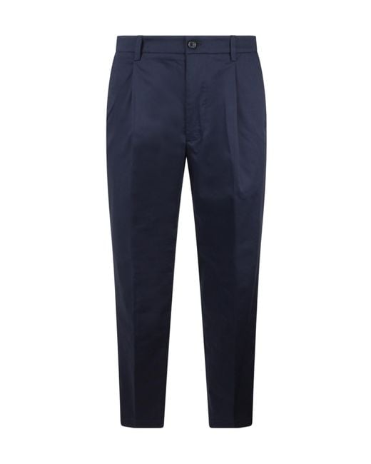 Department 5 Blue Gin Pleated Pants for men