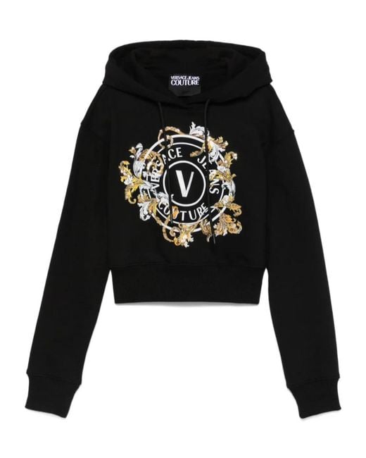 Versace Jeans Black Logo-Print Hoodie