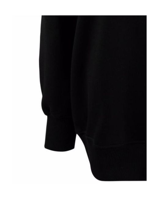 Versace Jeans Black Studded Logo-Print Hoodie Dress