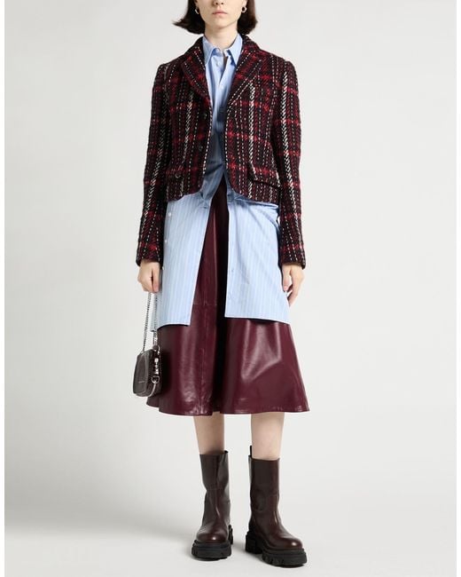 Marni Brown Burgundy Blazer Virgin Wool, Polyamide, Mohair Wool, Viscose
