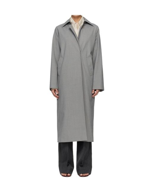 Our Legacy Gray Capital Wool Blend Lapel Coat