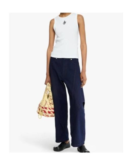 Junya Watanabe White Anchor Embroidered Vest