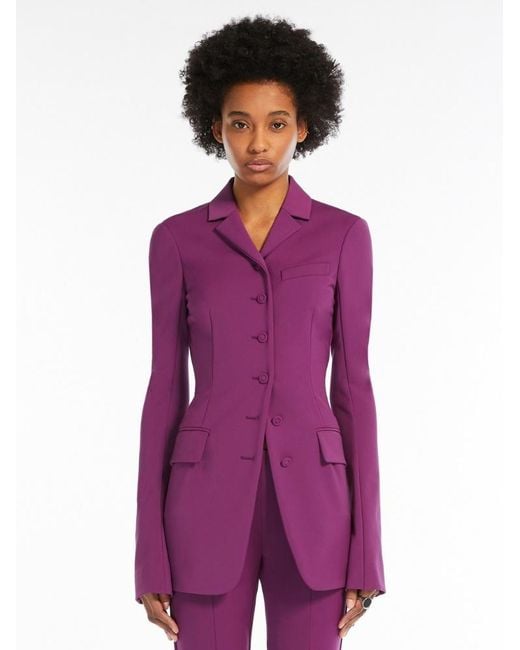 Sportmax Purple Single-Breasted Jacket