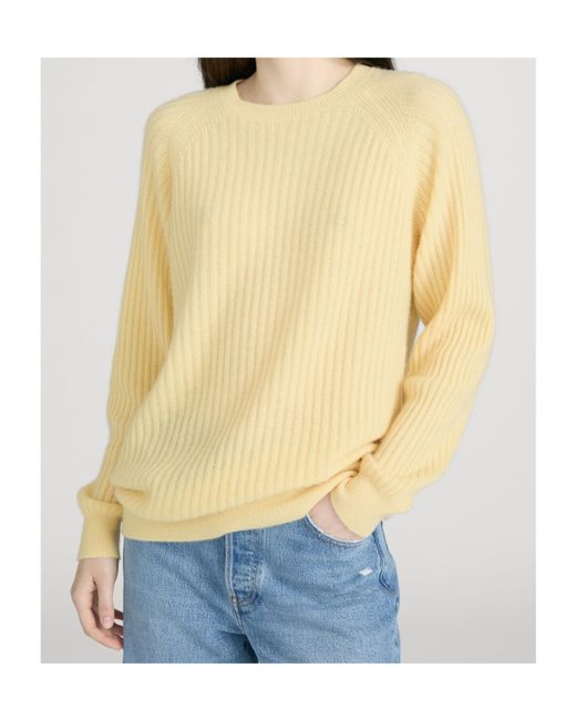 FRAME Yellow The Cashmere Sunbeam Sweater