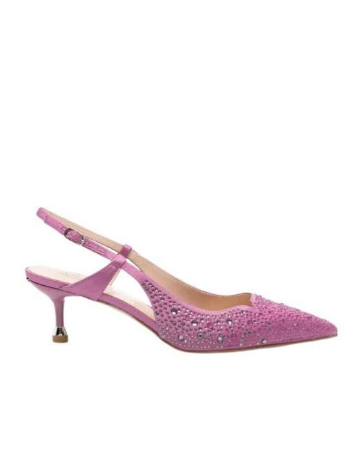 Liu Jo Pink Embellished Slingback Pumps