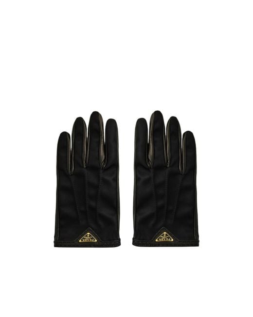 Prada Black Triangle Gloves