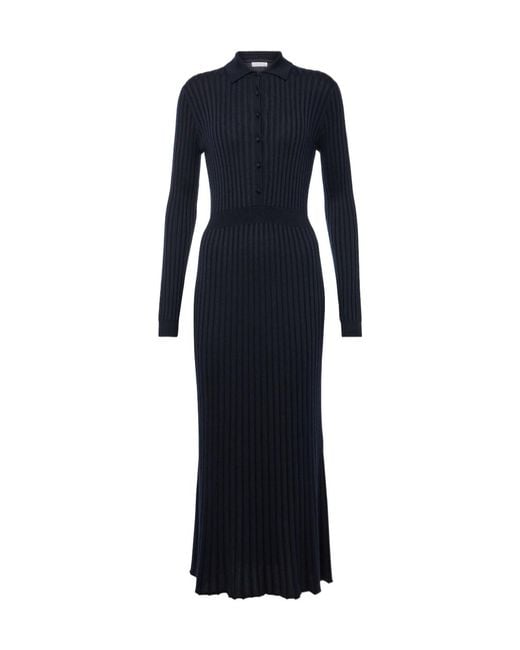 Gabriela Hearst Blue Ardor Silk And Cashmere Midi Dress