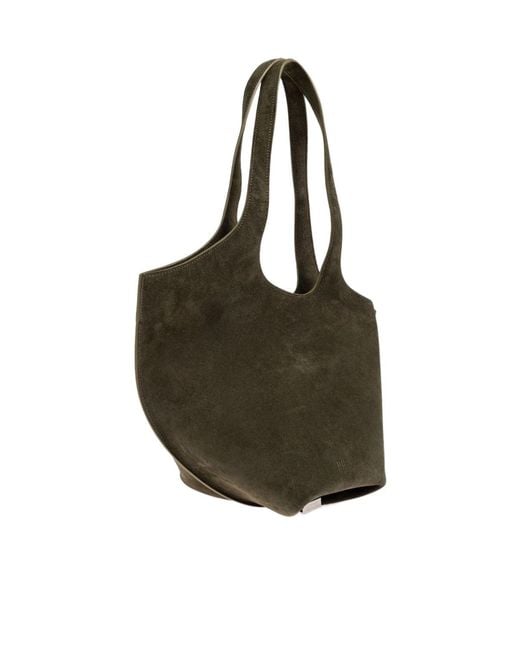 The Attico Black The La Scoop Asymmetric Medium Shopper Bag