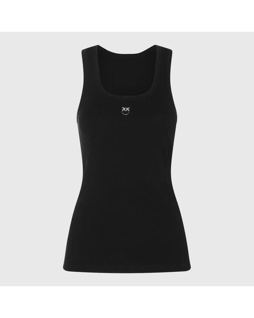 Pinko Black Cotton Top