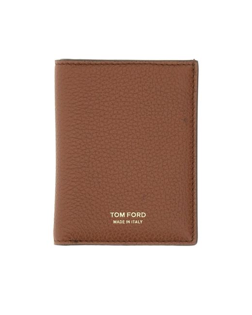 Tom Ford Brown Folded Cardholder for men