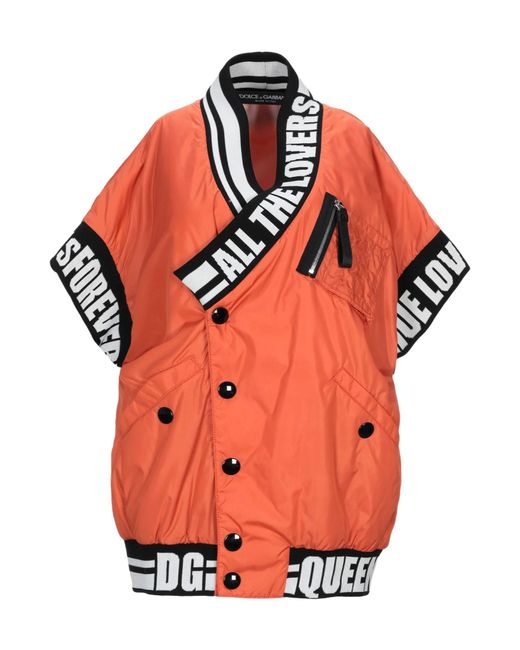 Dolce & Gabbana Orange Solid Color Short-Sleeve Cardigan