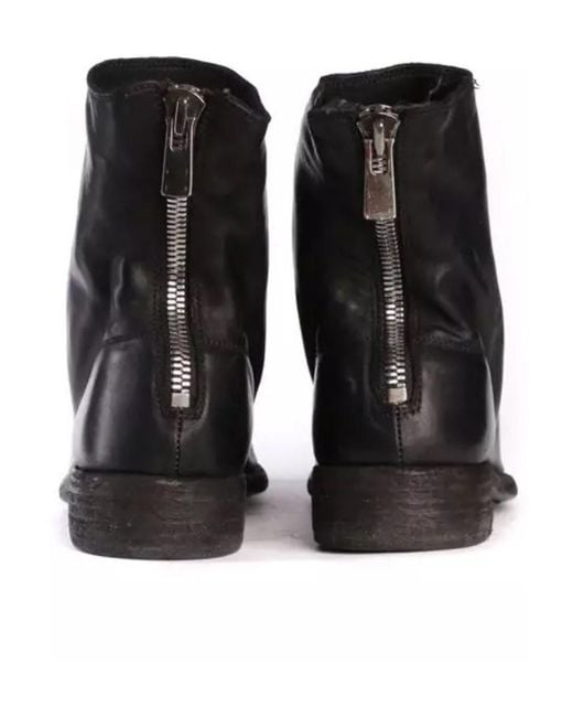 Guidi Black Zippered Ankle Ankle Boots