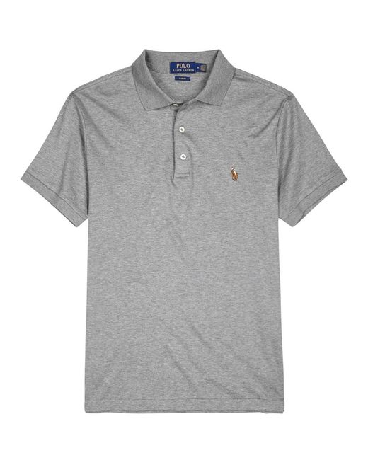 Polo Ralph Lauren Gray Slim Pima Cotton Polo Shirt for men
