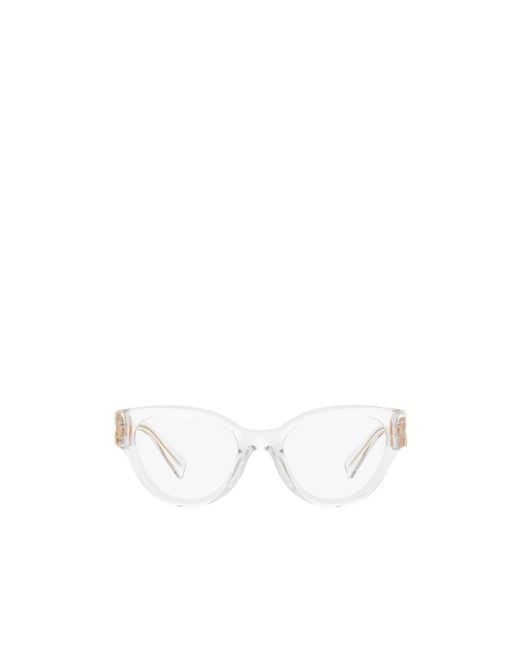 Miu Miu White Eyewear Cat-Eye Frame Glasses