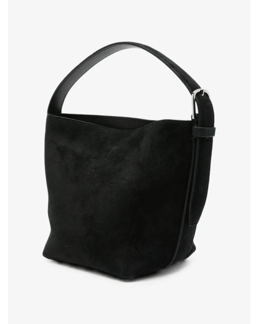 Totême Black Letter-Detail Shoulder Bag