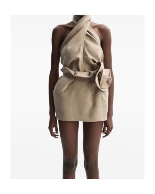 Magda Butrym Natural Cut-Out Blouse