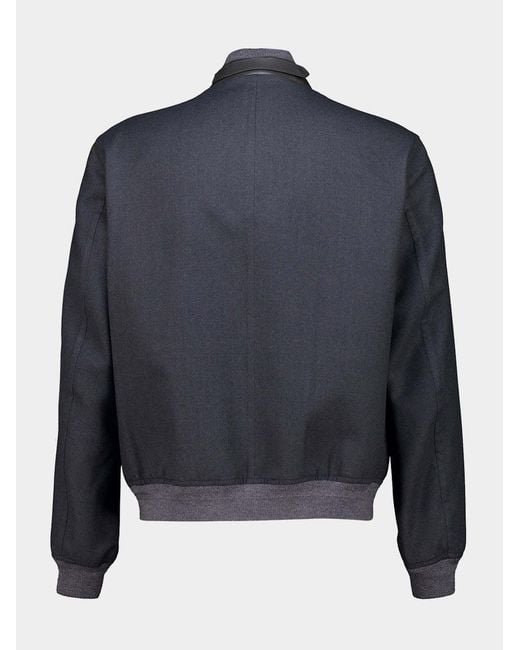 Tom Ford Blue Zip-Up Bomber Jacket for men