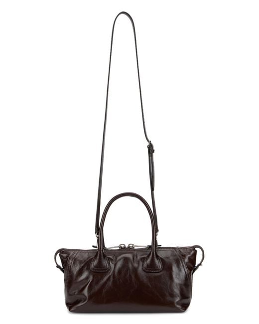 Miu Miu Brown Zippered Shoulder Bag