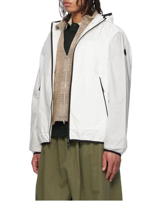Moncler White Granier Zip-Up Hooded Jacket for men