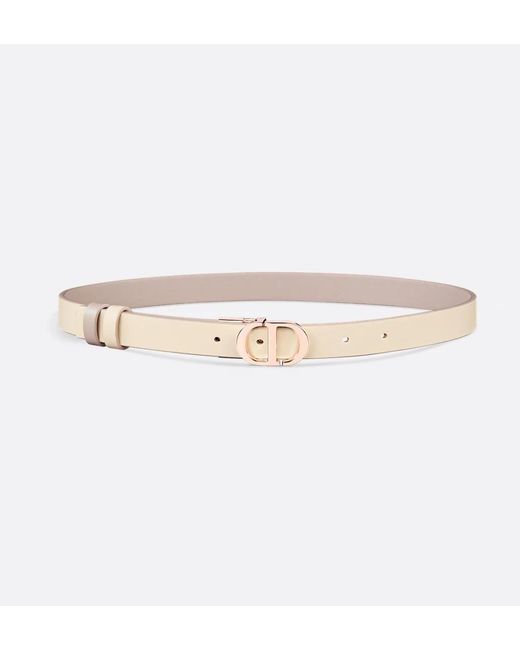 Dior White 30 Montaigne Reversible Belt