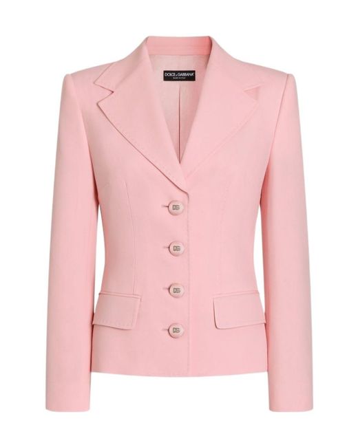 Dolce & Gabbana Pink Single-Breasted Jacket