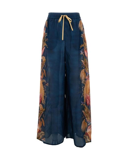 Zimmermann Blue Ascension Relaxed Pants