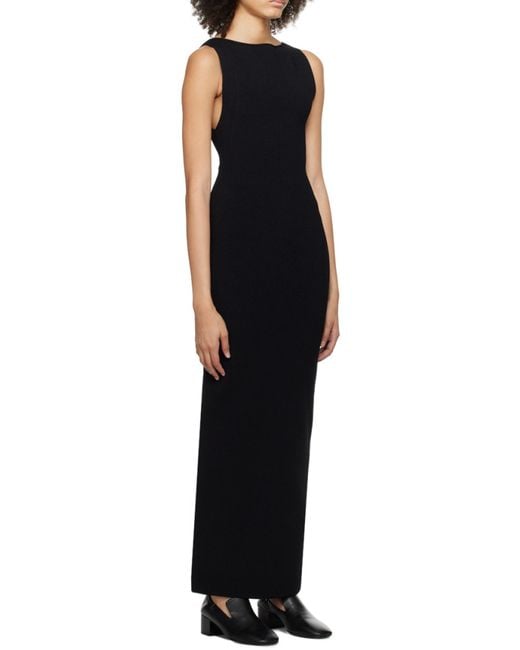 Khaite Black Crewneck Sleeveless Dress