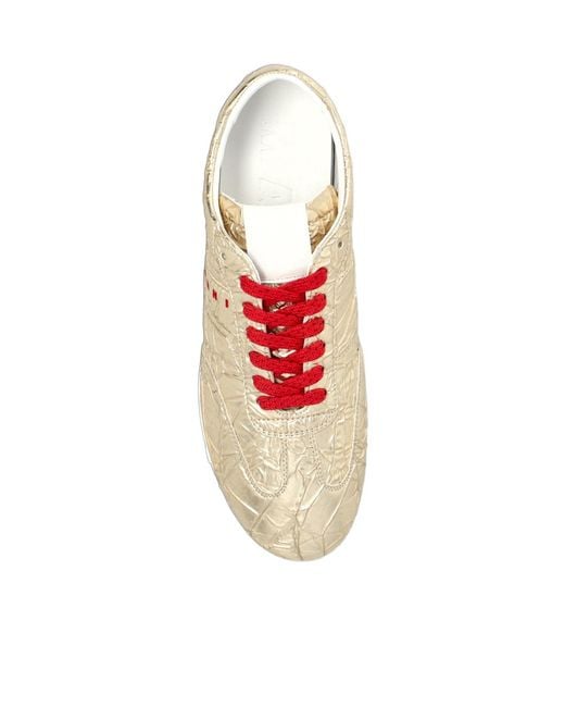 Marni Multicolor Crinkled Logo Low-Top Sneakers